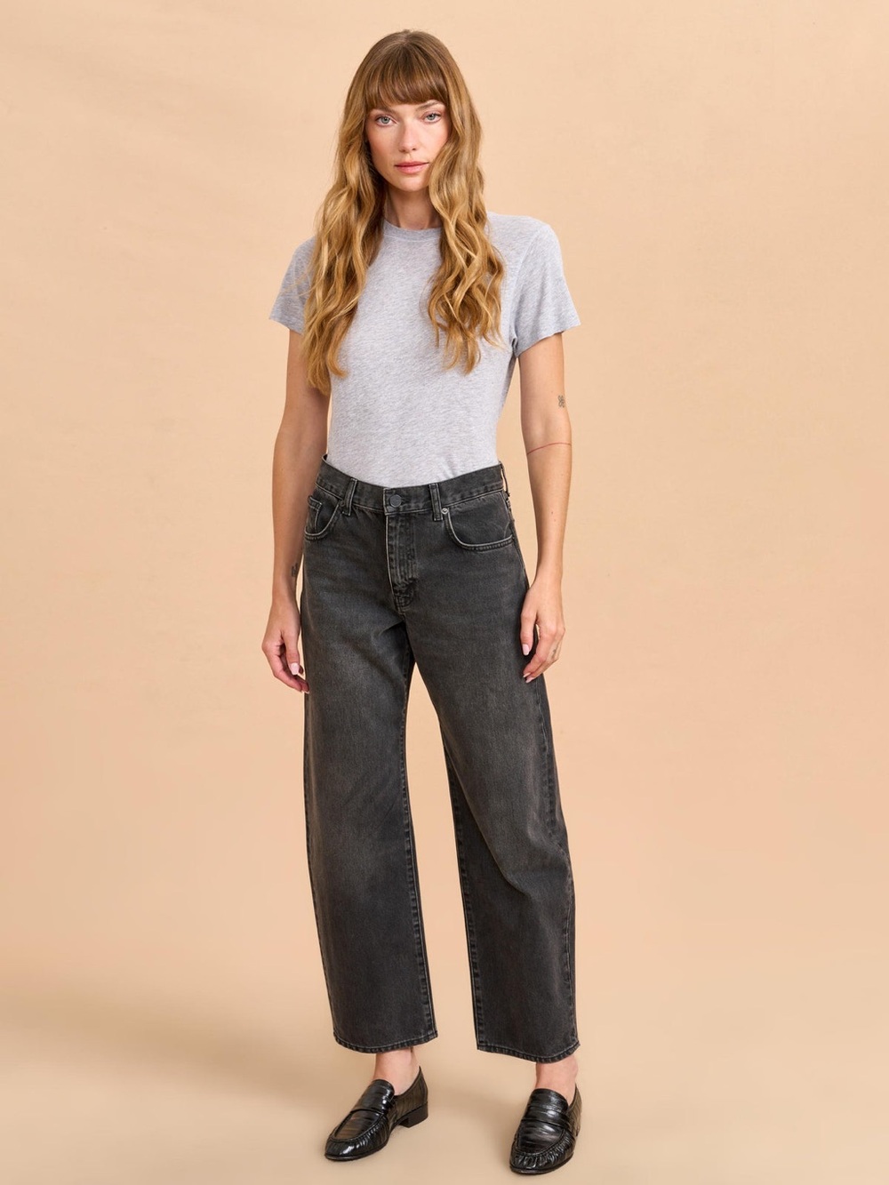 La Ligne Marilyn Mid-Rise Barrel Jean in Quincy, Size 26